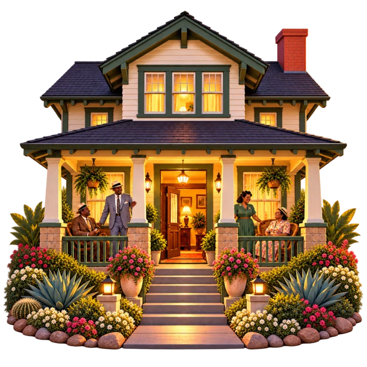 Plot Luck map art representing the Historic Harrison Guest House