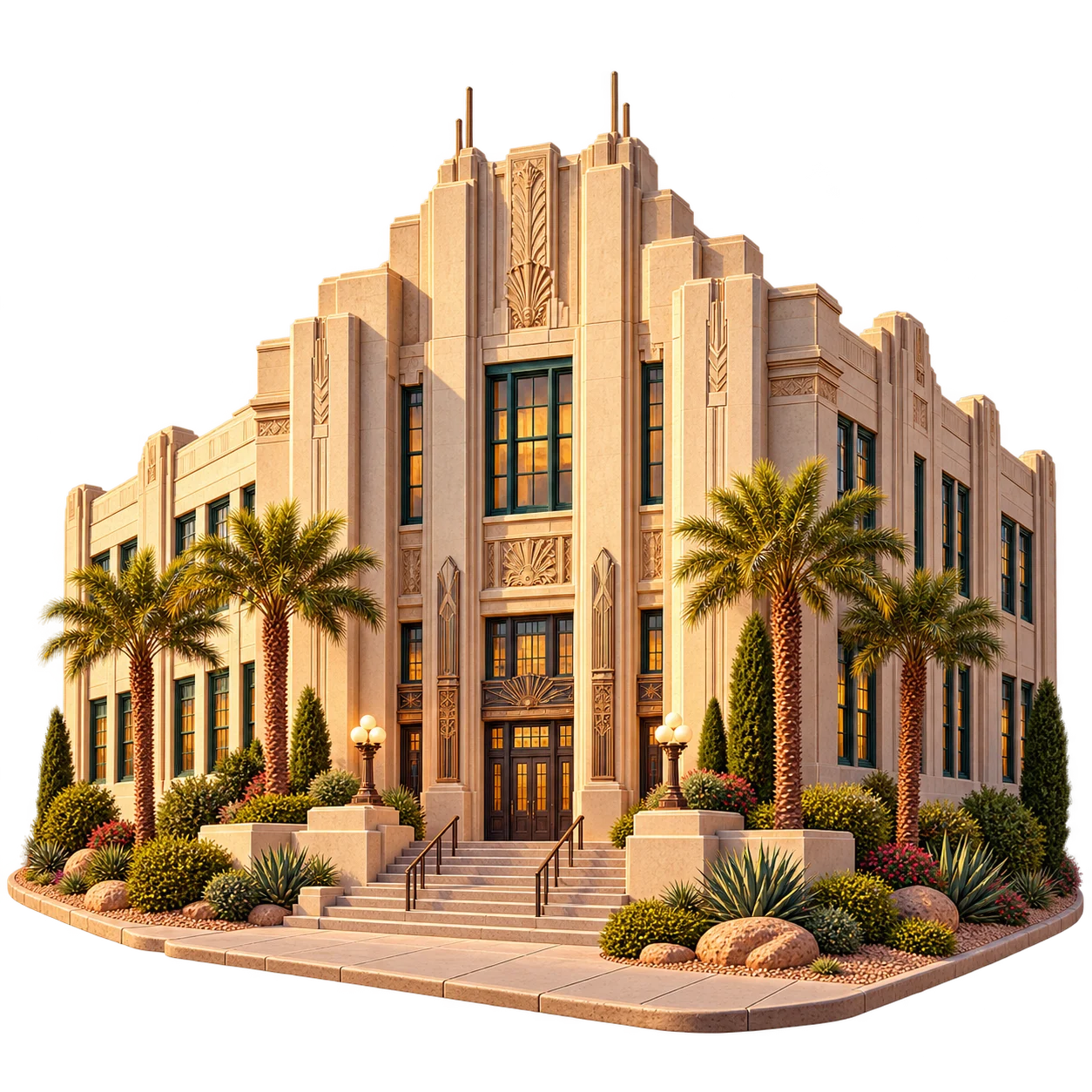 Original Plot Luck miniature art of Las Vegas High School